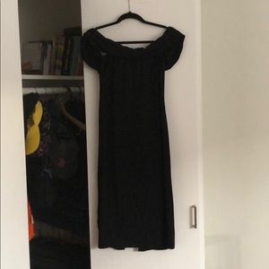 Off the Shoulder Black Ref Cocktail Dress